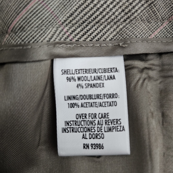 Petite Sophisticate Fully Lined Glen Plaid Dress Slacks | NWT | 0P | Gray Pink - Picture 16 of 16